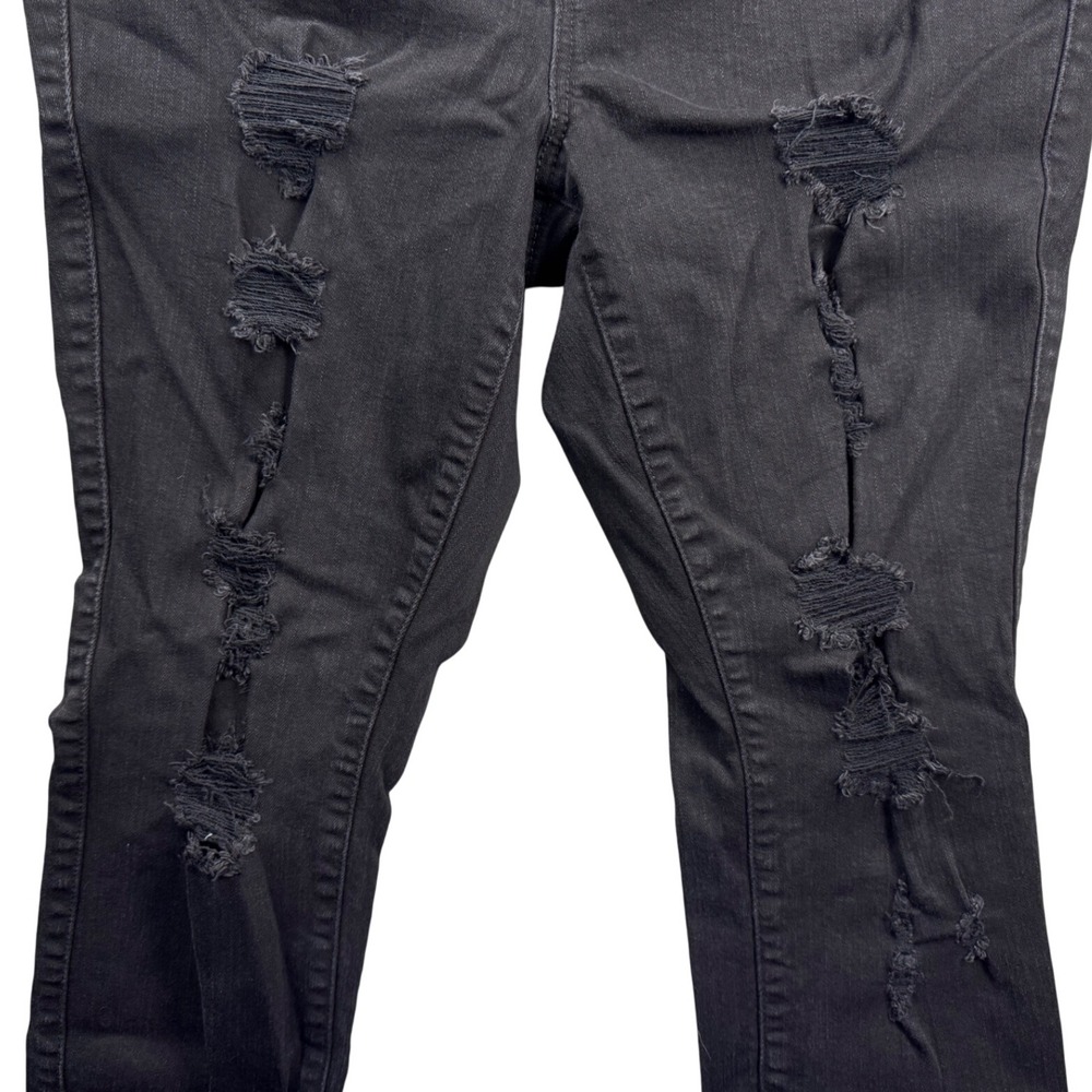 Torrid Black Distressed Ripped Jeggings High Rise Plus Size 16 Short - Picture 3 of 15